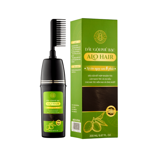 Dầu Gội Phủ Bạc Thảo Mộc Alo Hair Đen