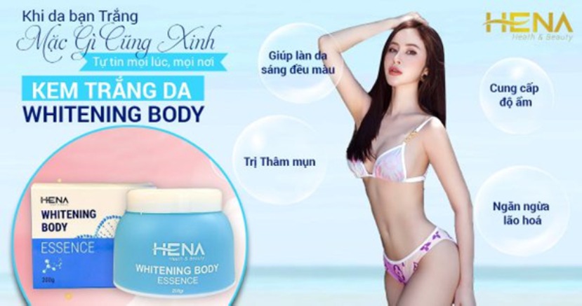 Kem Dưỡng Trắng Whitening Body Essence Hena